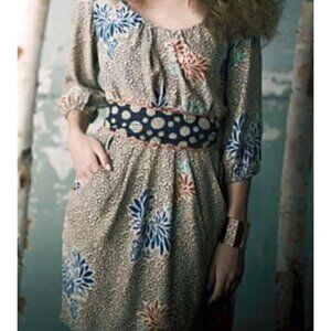 Anthropology | Corey Lynn Calter 100% Silk Vibrant Pattern Floral Dress Size 8